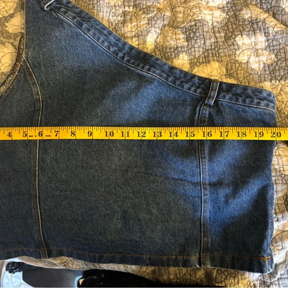 Princess Polly Blue Denim Asymmetrical Tank Top - Picture 8 of 12